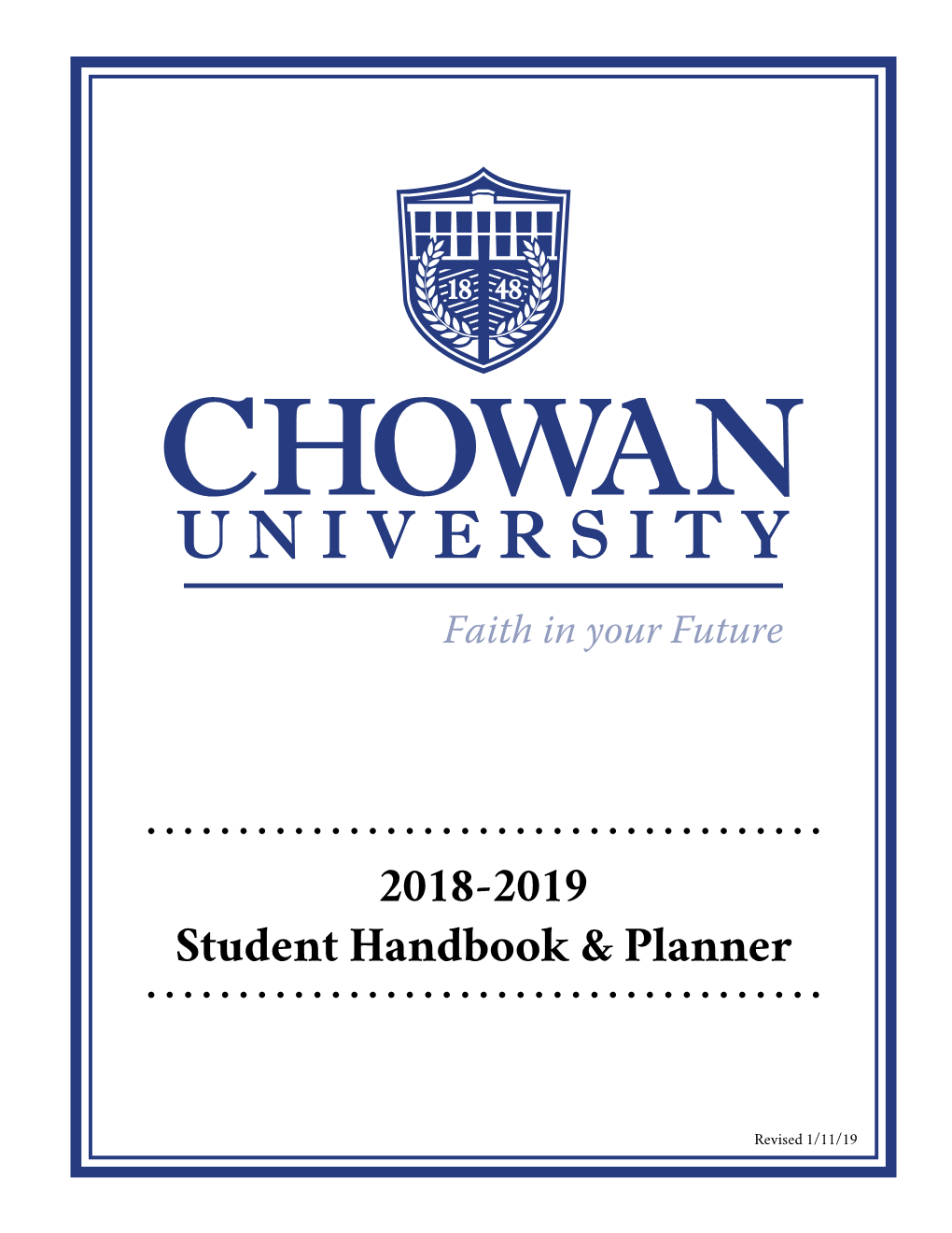 2018-2019 Student Handbook & Planner