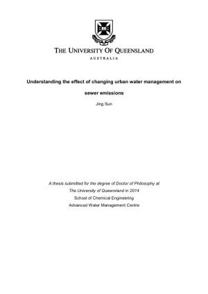 Understanding the Effect of Changing Urban Water Management on Sewer Emissions