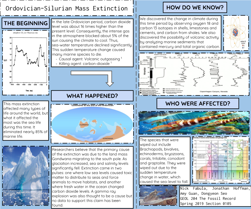 Ordovician-Silurian Mass Extinction HOW DO WE KNOW?