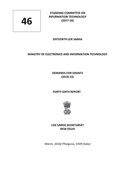 Standing Committee on Information Technology (2017-18) 46