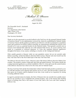 Response from Missouri Governor