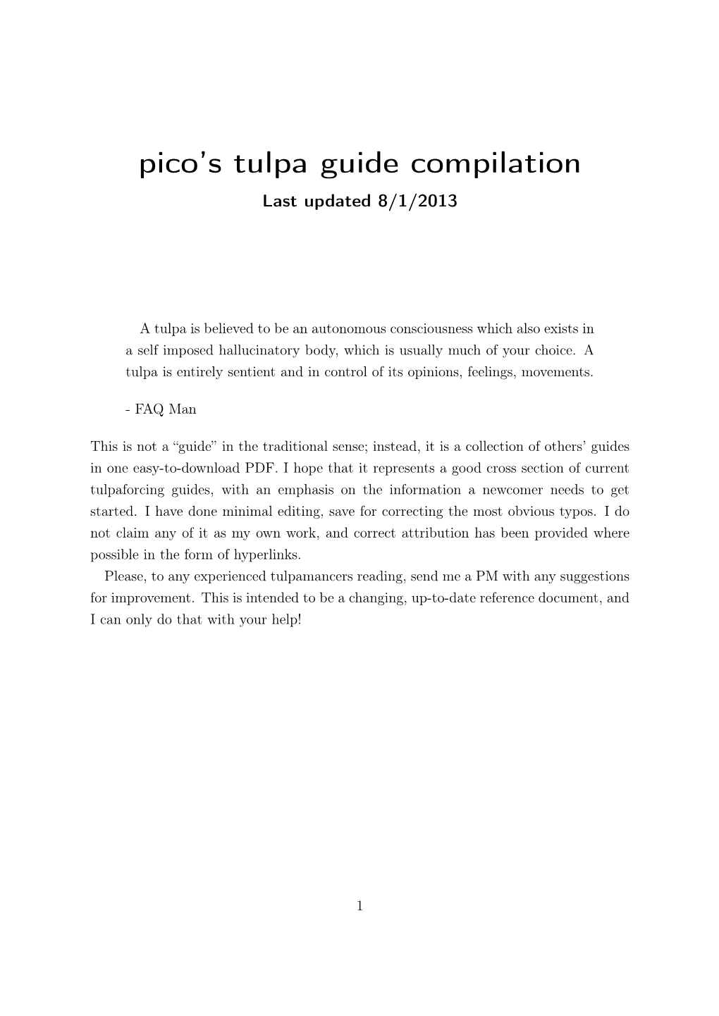 Pico's Tulpa Guide Compilation