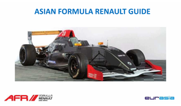 ASIAN FORMULA RENAULT GUIDE Asian Formula Renault Series