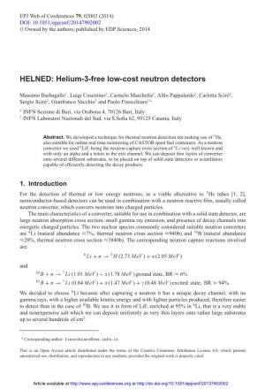 Helium-3-Free Low-Cost Neutron Detectors