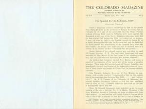 COLORADO MAGAZINE Published Bi-Monthly by the State H Lstorical Society of Colorado