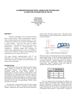 Aluminum/Stainless Steel Conductor Technology: a Case for Its Adoption in the Us