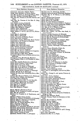 1660 Supplement to the London Gazette, February. 27, 1878