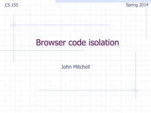 Browser Code Isolation