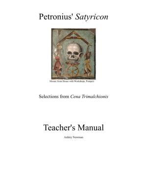 Petronius' Satyricon Teacher's Manual
