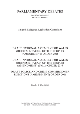 Parliamentary Debates House of Commons Official Report