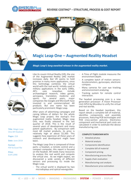 Magic Leap One – Augmented Reality Headset