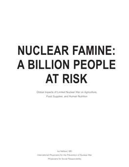 Nuclear Famine: Abillion People at Risk