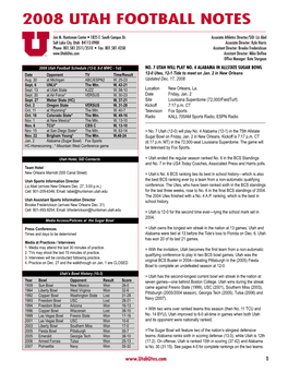 2008 Utah Football Notes