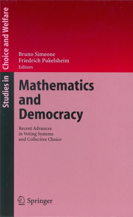 Simeone B., Pukelsheim F. (Eds.) Mathematics and Democracy