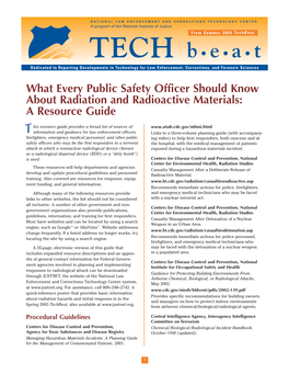 What Every Public Safety Officer Should Know About Radiation and Radioactive Materials: a Resource Guide