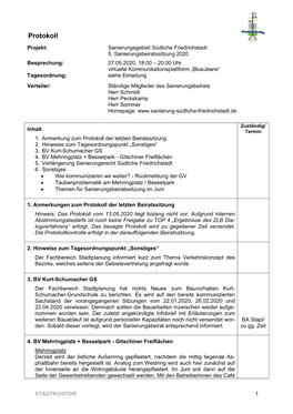 BV Mehringplatz / Südliche Friedrichstraße Submission Straßenbau / Landschaftsbau Vom 16.05.2018