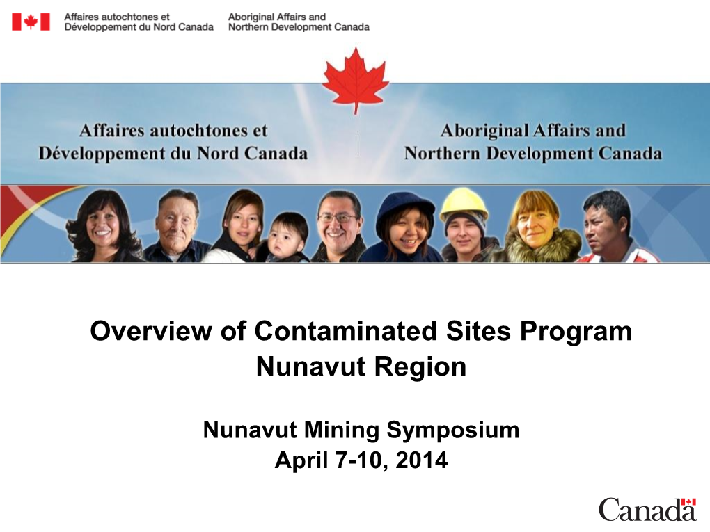 Federal Contaminated Site Process in Nunavut