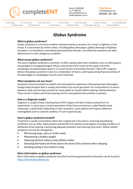 Globus Syndrome