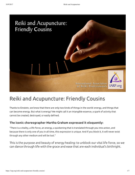 Reiki and Acupuncture