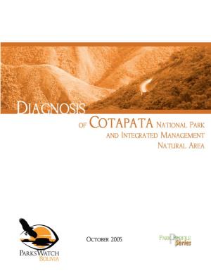 Diagnosis of Cotapata National Park and Integrated Management Natural Area