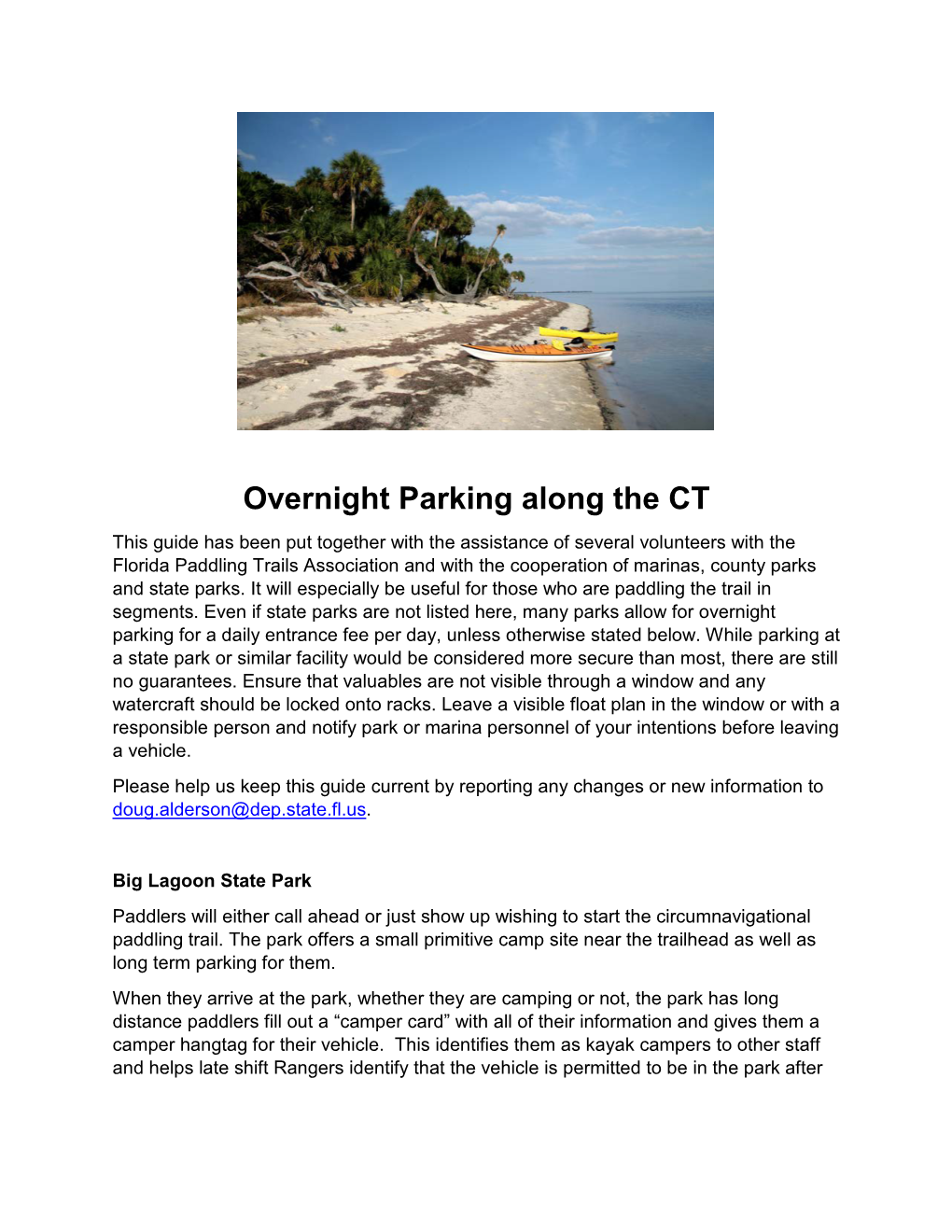 Overnight Parking Along CT