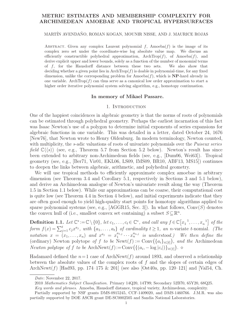 Metric Estimates and Membership Complexity for Archimedean Amoebae and Tropical Hypersurfaces