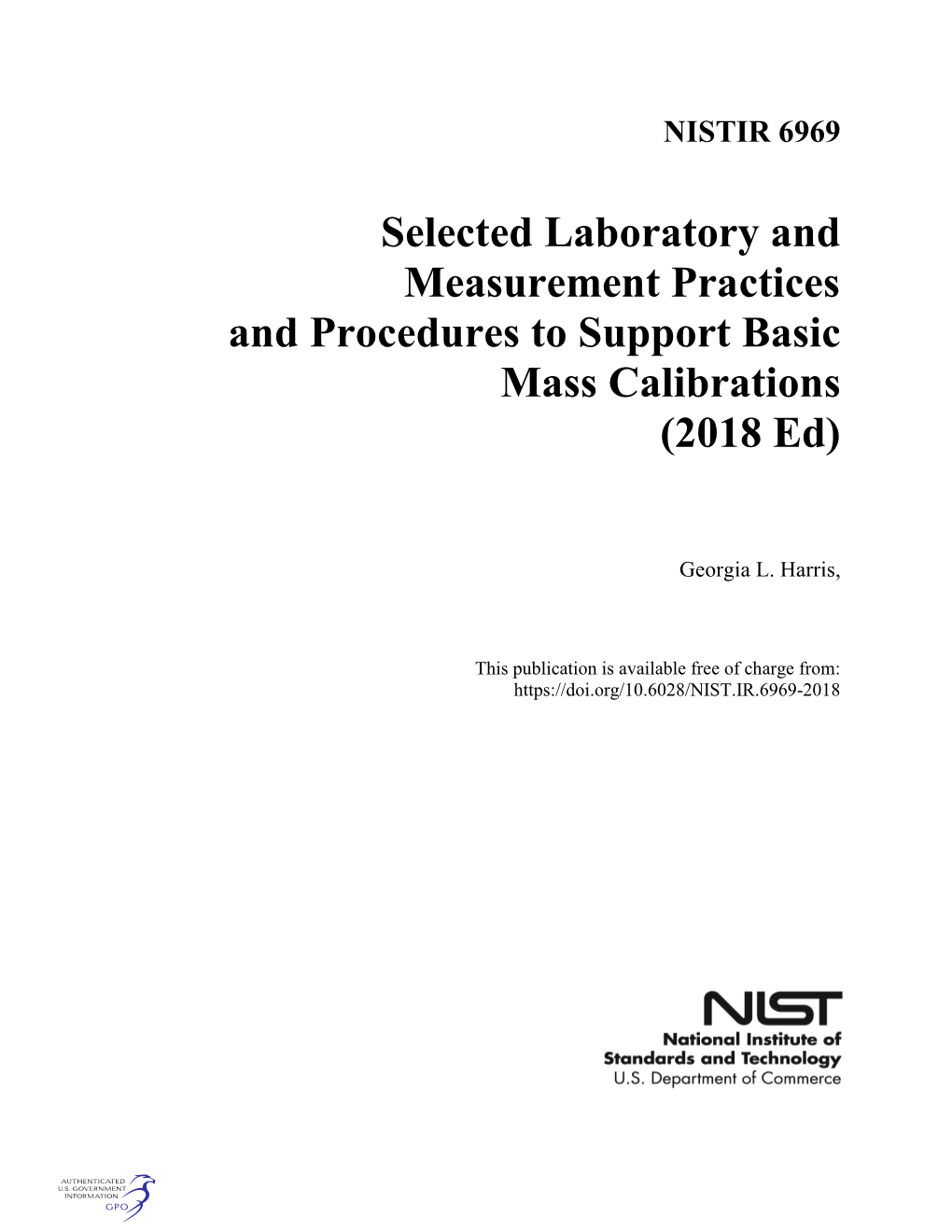Selected Laboratory and Measurement Practices Procedures