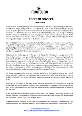 ROBERTO FONSECA Biography