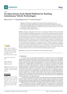 An Open-Source Scale Model Platform for Teaching Autonomous Vehicle Technologies