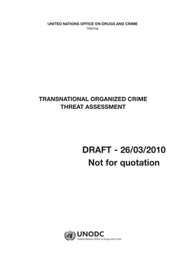 Transnational Organized Crime Threat Assessment
