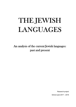 The Jewish Languages