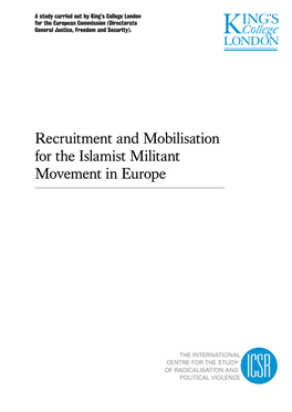 Recruitment and Mobilisation for the Islamist Militant Movement in Europe