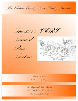 2011 VCRS Rose Auction Catalog