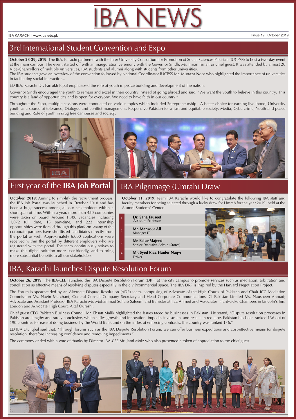 E-Newsletter October 2019 Issue 19