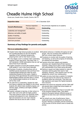 Ofsted Report December 2014