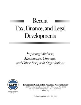 Tax and Legal Update for Churches