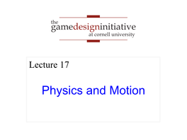 Physics and Motion the Pedagogical Problem