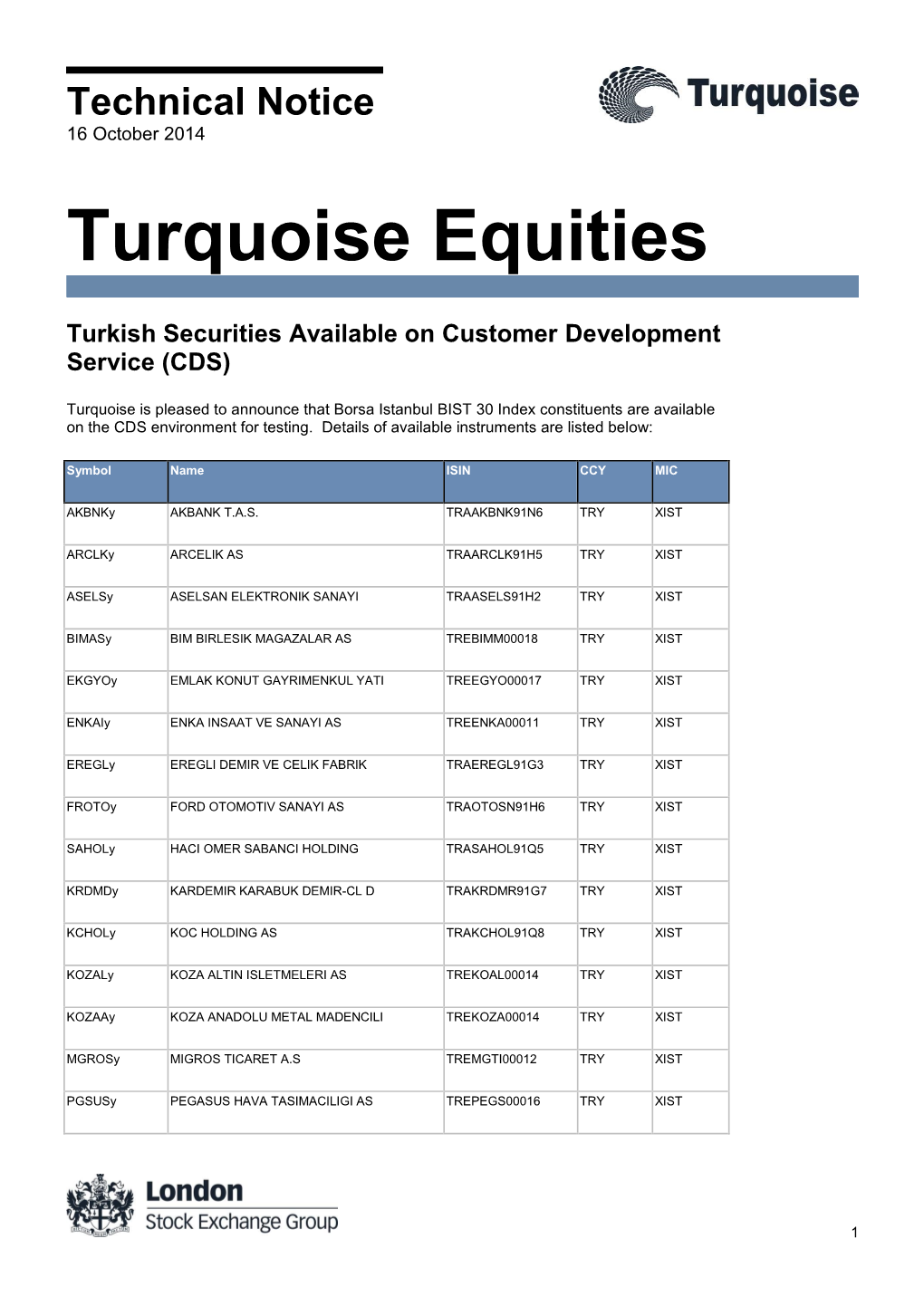 Turquoise Equities