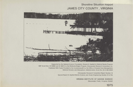 Shoreline Situation Report James City County, VA