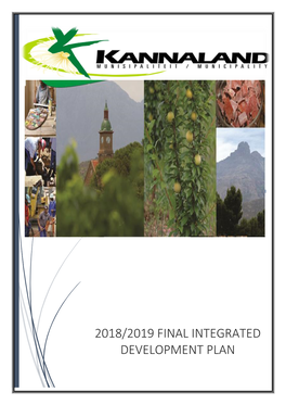 2018/2019 Final Integrated Development Plan