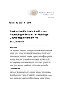 Restorative Fiction in the Postwar Rebuilding of Britain: Ian Fleming's