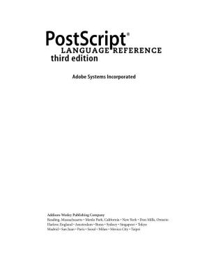 Postscript Language Reference, Third Edition