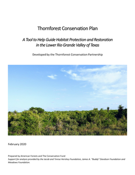 Download the Thornforest Conservation Plan