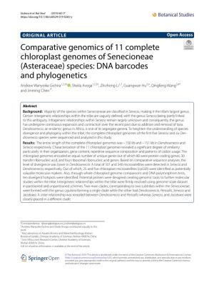 Comparative Genomics of 11 Complete Chloroplast