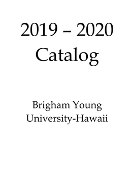 2019-2020 Catalog