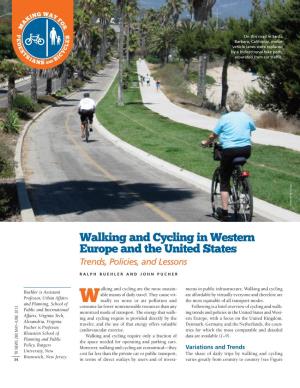 Walking and Cycling in Western Europe and the United States Trends, Policies, and Lessons