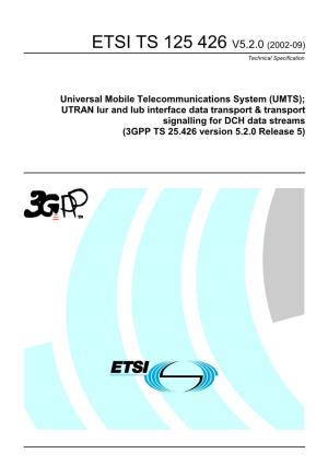 (UMTS); UTRAN Iur and Iub Interface Data Transport & Transp