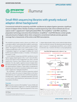 Small-RNA Sequencing Libraries with Greatly Reduced Adaptor-Dimer Background