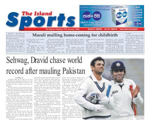Sehwag, Dravid Chase World Record After Mauling Pakistan