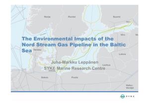 The Environmental Impacts of the P Nord Stream Gas Pipeline in The
